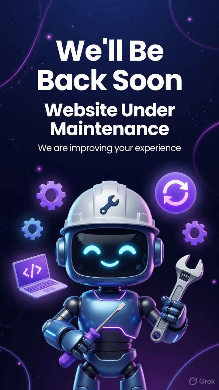 Friendly robot performing maintenance